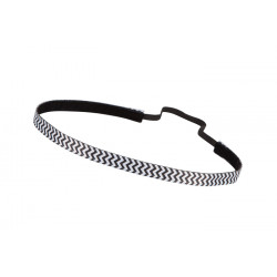 Trishabands Headband Chevron Black White 10mm
